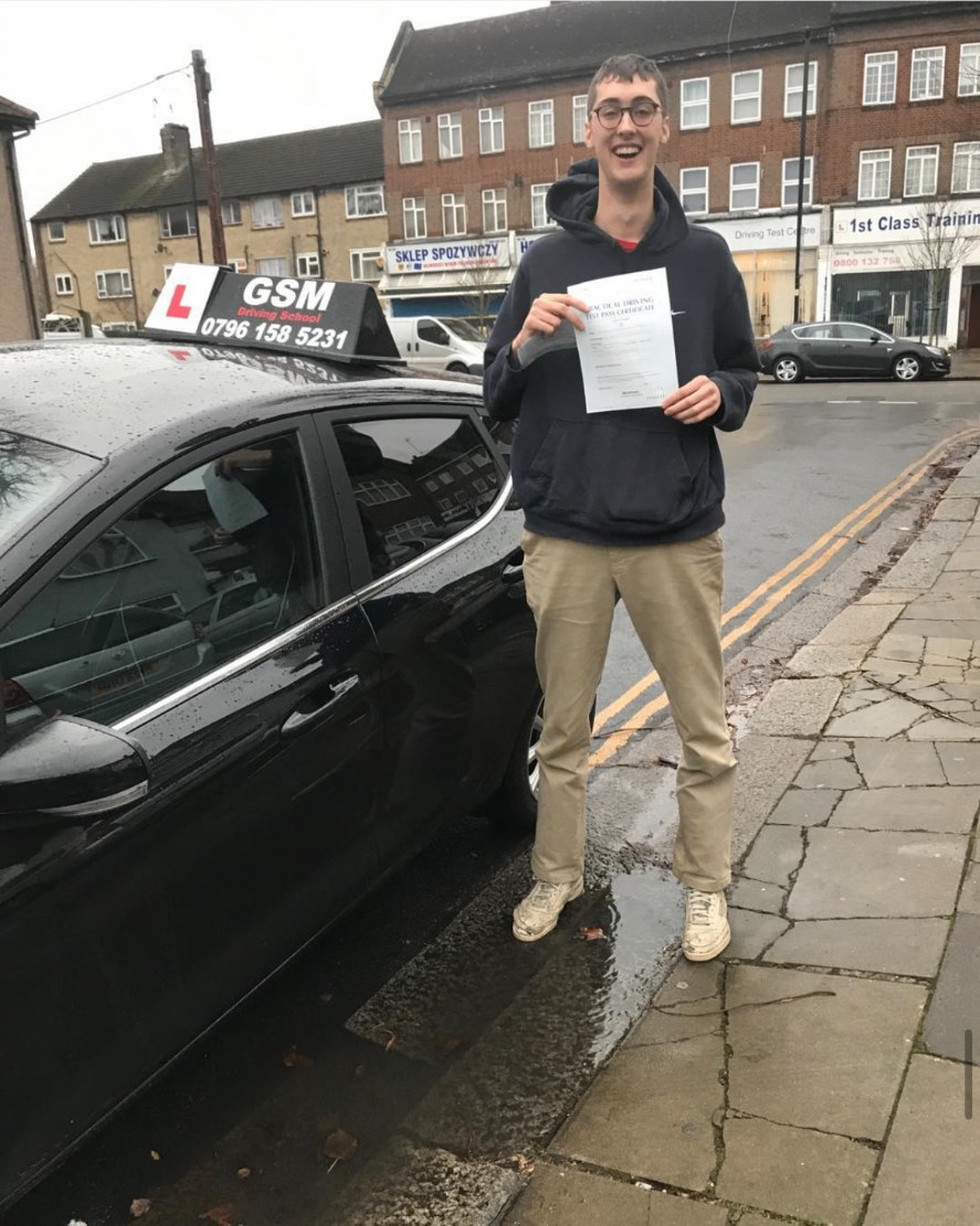 Pass day outside Greenford Test Centre